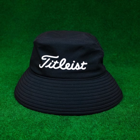 Titleist StaDry Black Bucket Hat with Red Under